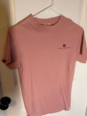 Simply Southern Men's Dusty Rose Short Sleeve Logo Tee
